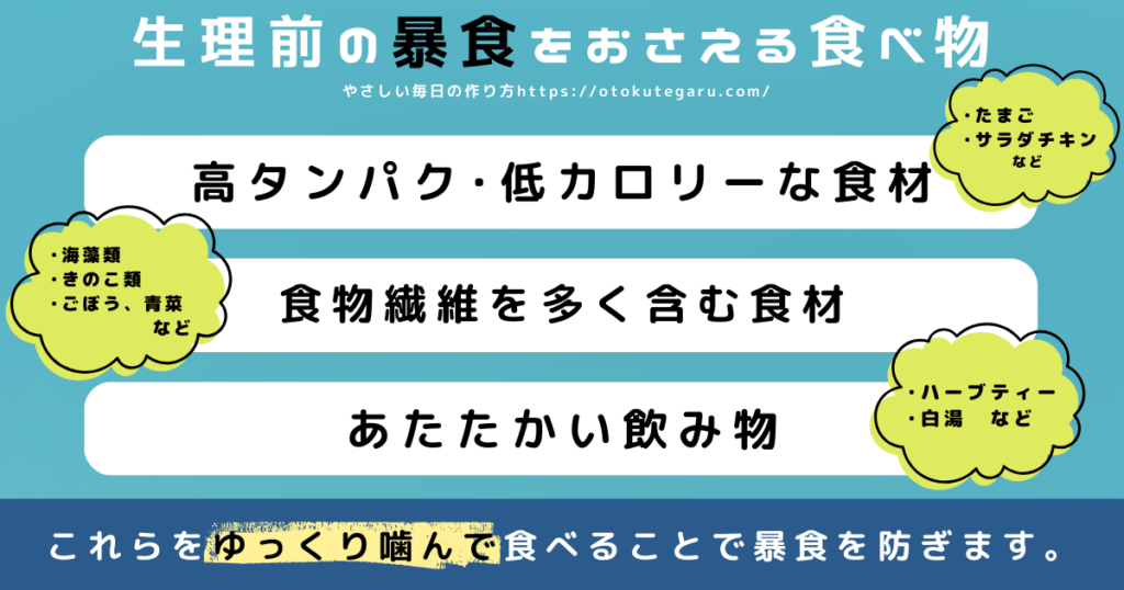 生理前の暴食を抑える食べ物